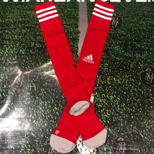 Adidas Red and White Soccer Socks